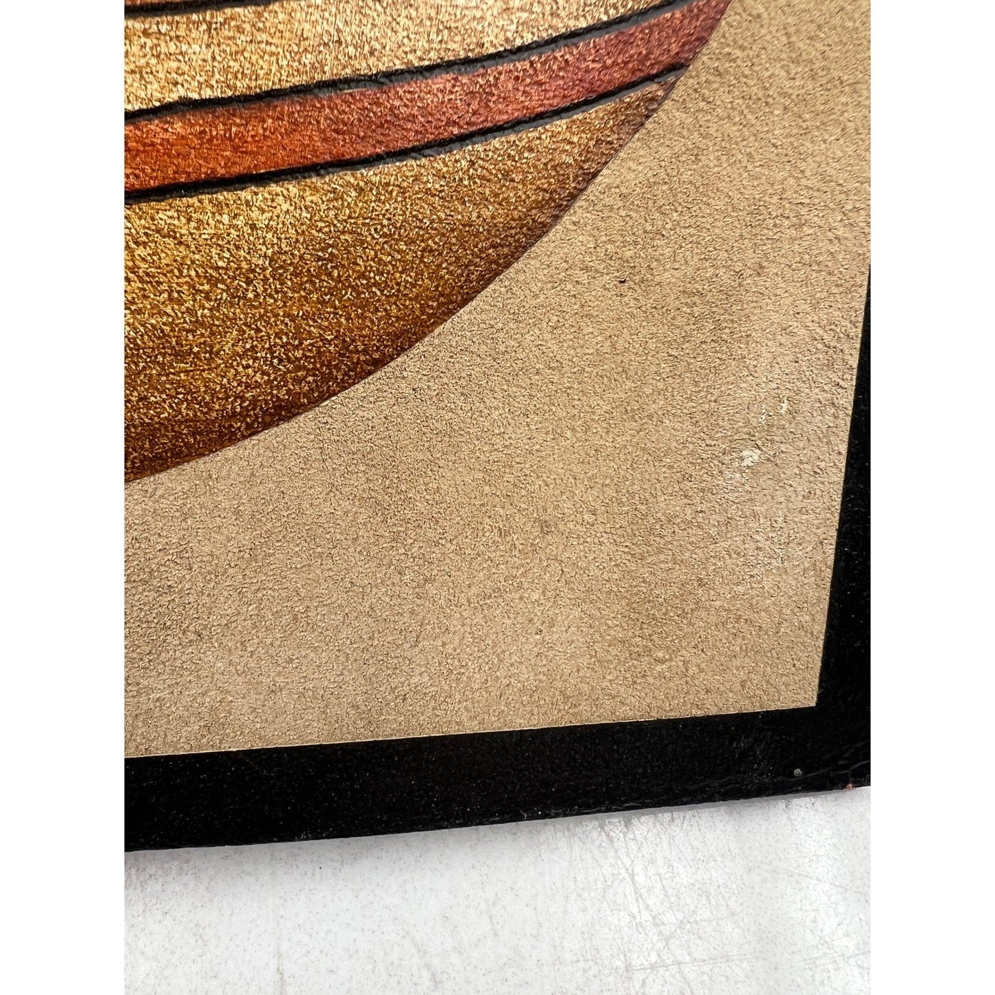 Erv Johnson Oil Painting On Suede Native American Artist Subject Pottery