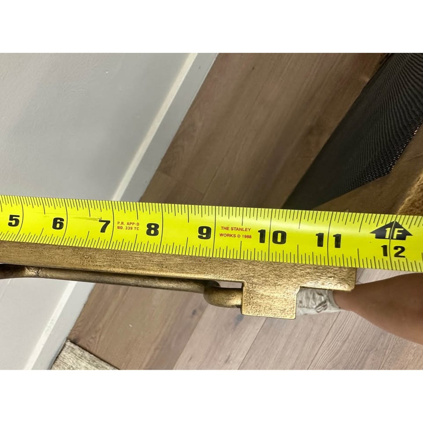 Pottery Barn Industrial Fireplace 48" 3-Panel -Brass Gold