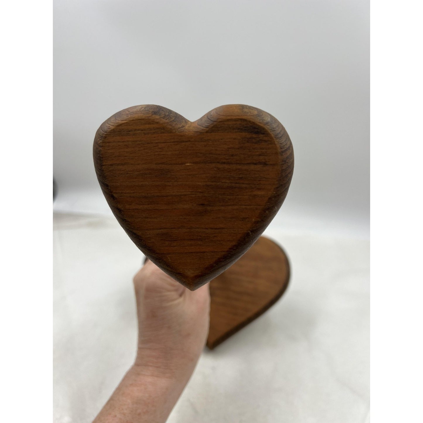 Handmade Wooden Heart Jewelry Display Stand Holder Rustic Decor 12 Inch Tall