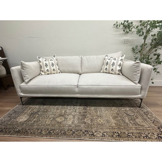 Rae 84'' Upholstered Sofa Couch Beige Effie Linen By AllModern