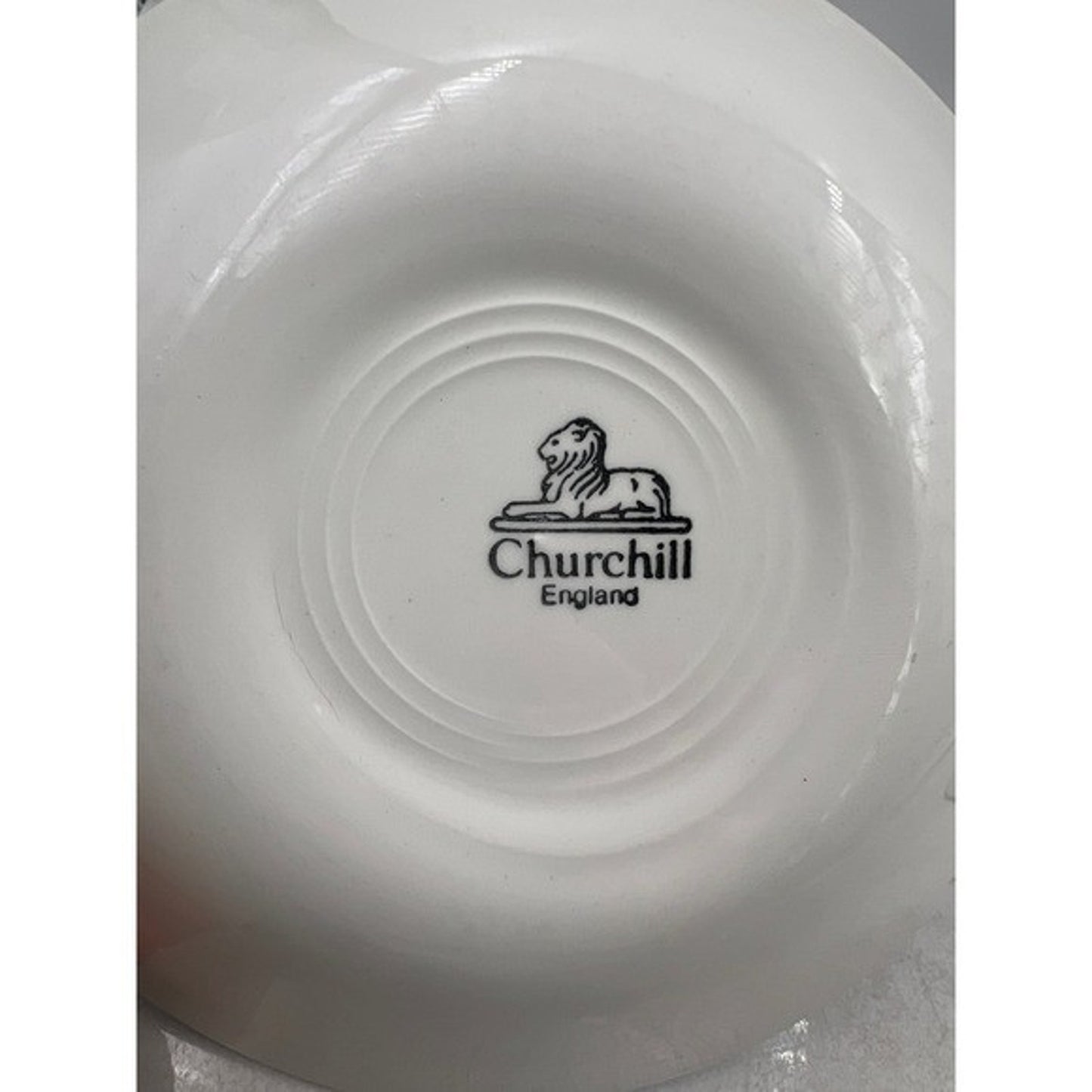 VTG Churchill Blue Willow Pattern Soup Bowl England Chinoiserie 8" Set of 2
