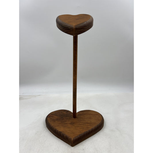 Handmade Wooden Heart Jewelry Display Stand Holder Rustic Decor 12 Inch Tall