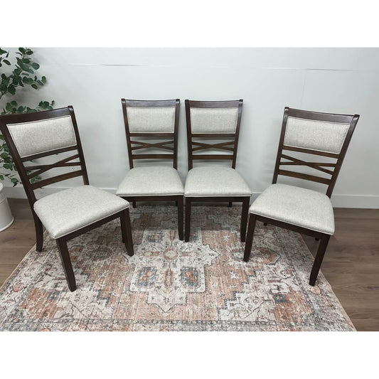 Miriam Traditional Wood Dining Chair,Set of 4-WALNUT