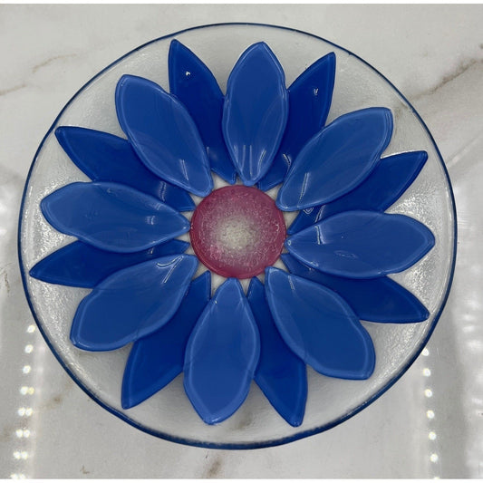 Villeroy & Boch Flora Vitrum 6 3/4" Bowls Blue Cornflower Fused Glass