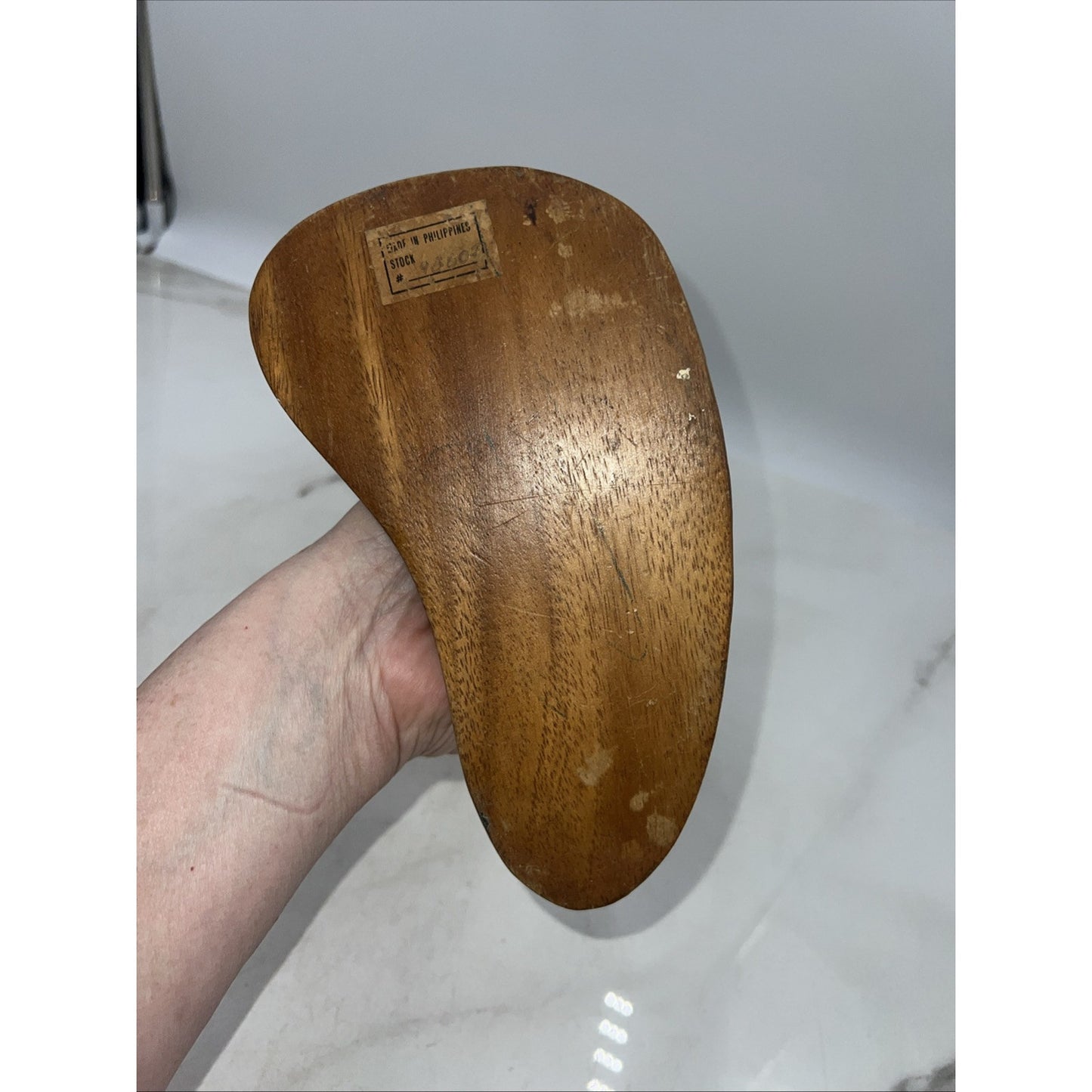 Vtg Teak Wood Mushrooms Toothpick Holder Handcrafted Philippines