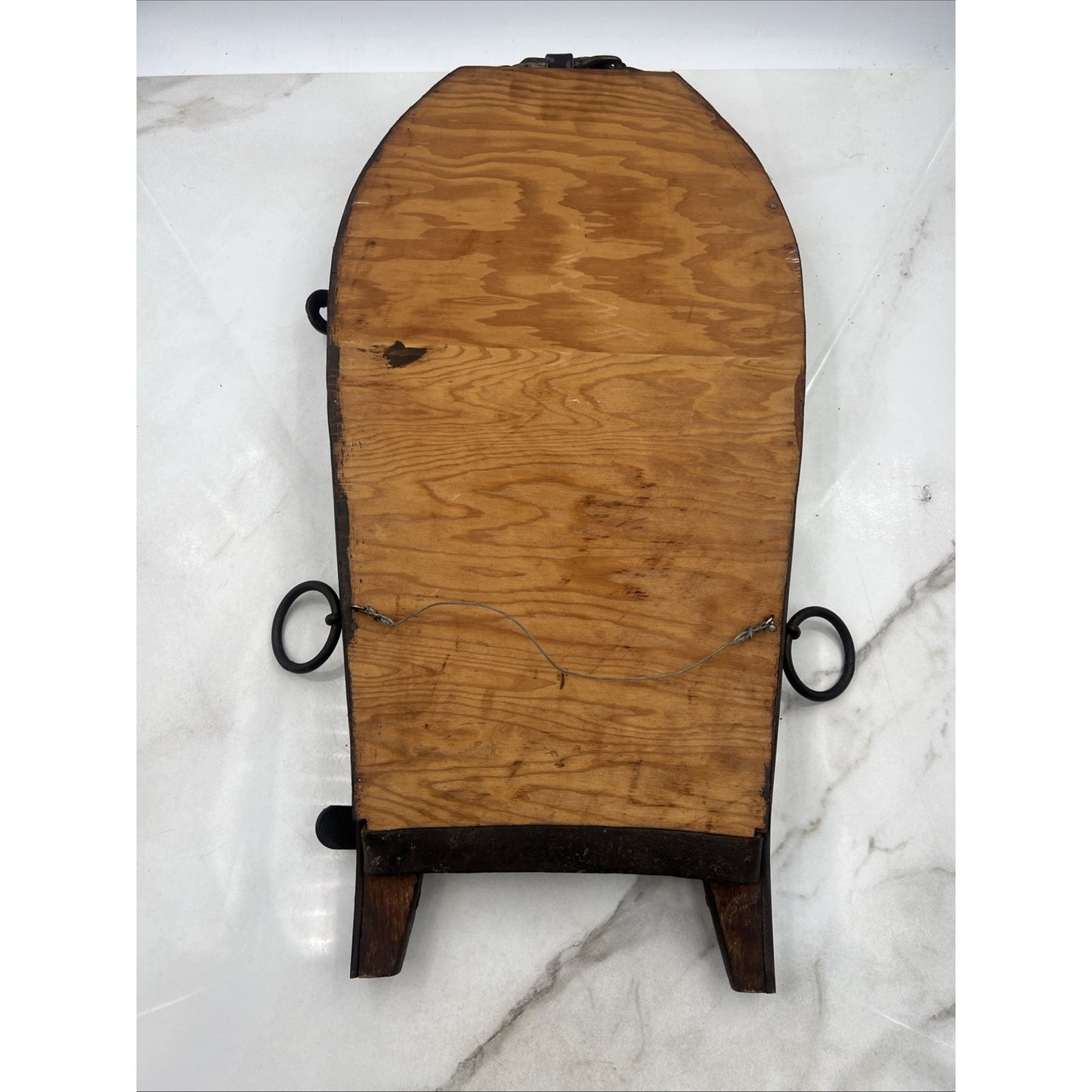 ANTIQUE EQUESTRIAN HORSE COLLAR WALL MIRROR Primitive