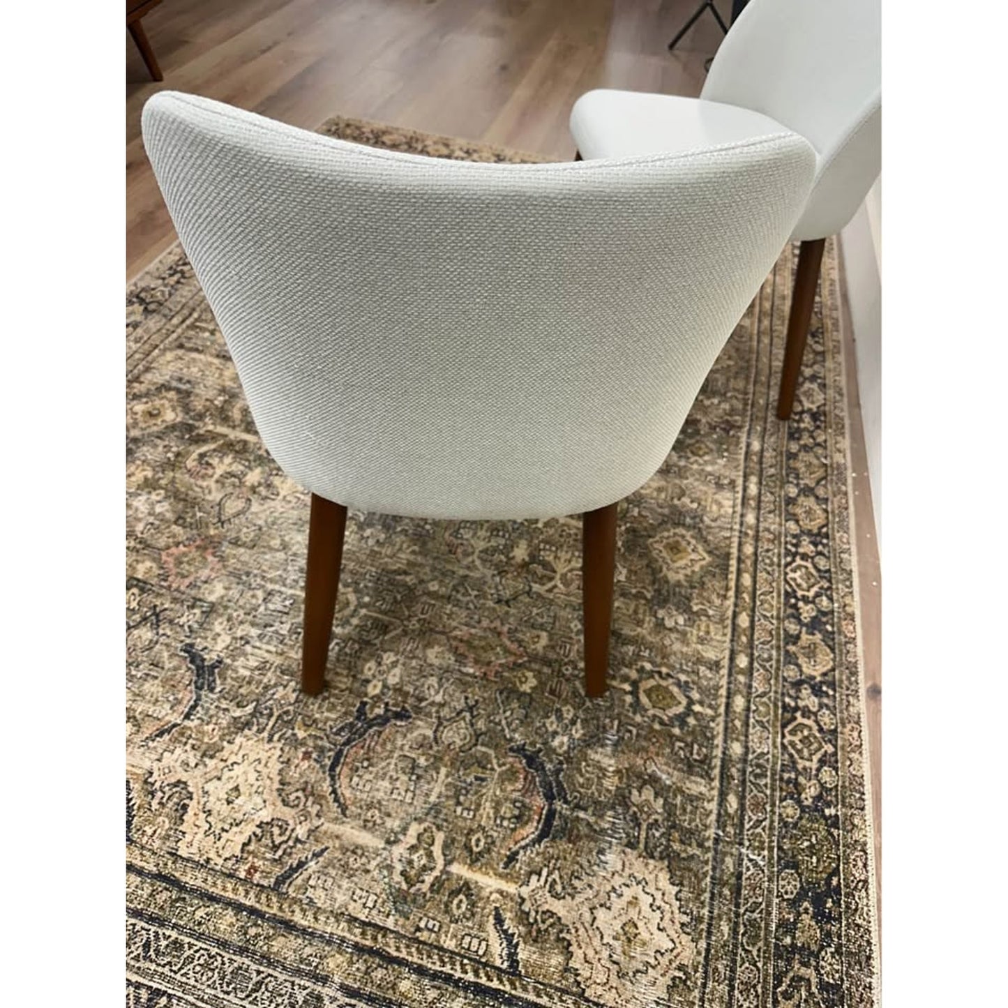 Barbara Dining Chair,Set of 2 Lt Gray Wood Legs