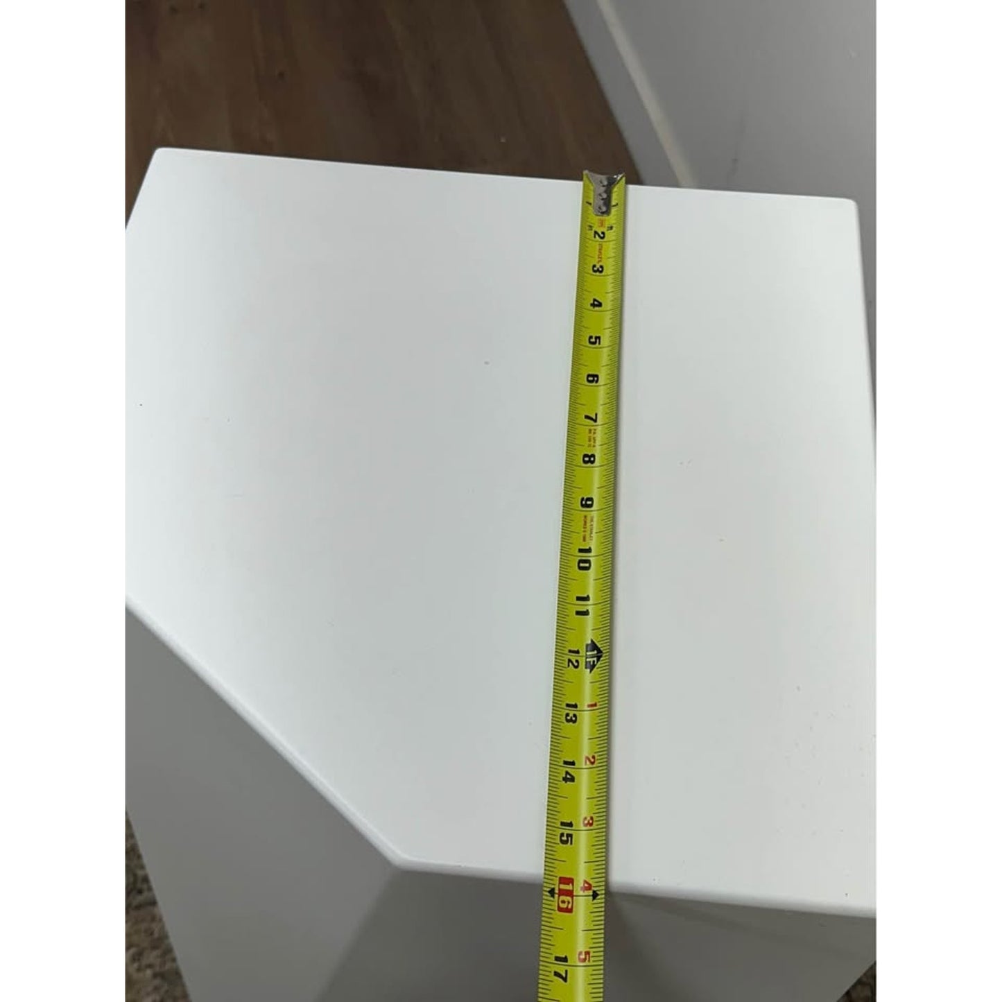 Global Views White Facet Pedestal Plant Stand Art Display