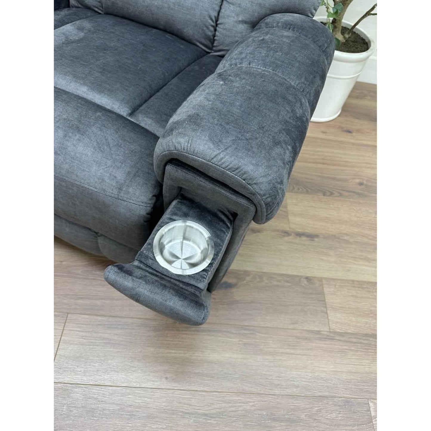 Irving Lift Assist Power Recliner-GREY Cup Holder NEW Karat Home