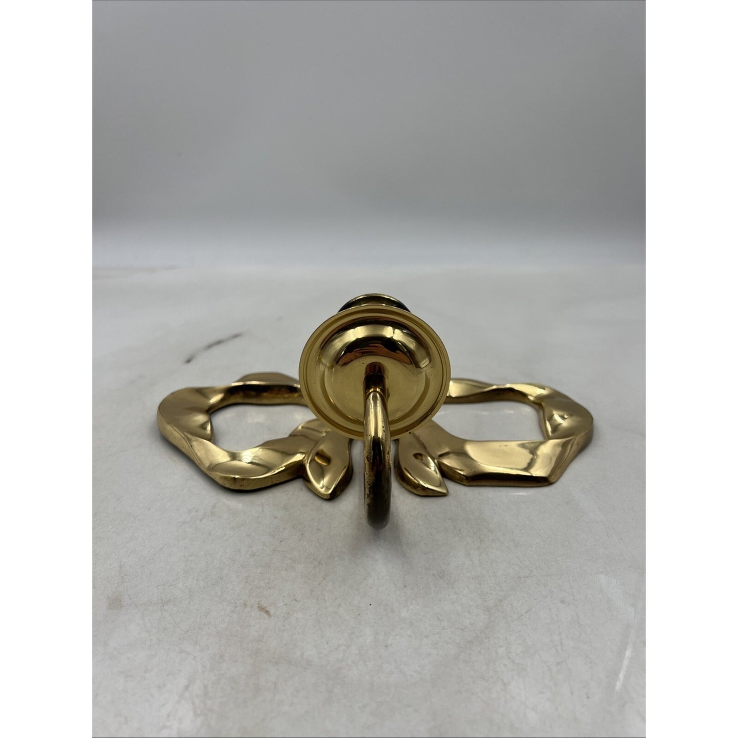 Vintage Candle Wall Sconce Brass Bow Ribbon Holder Brass Candle Holder
