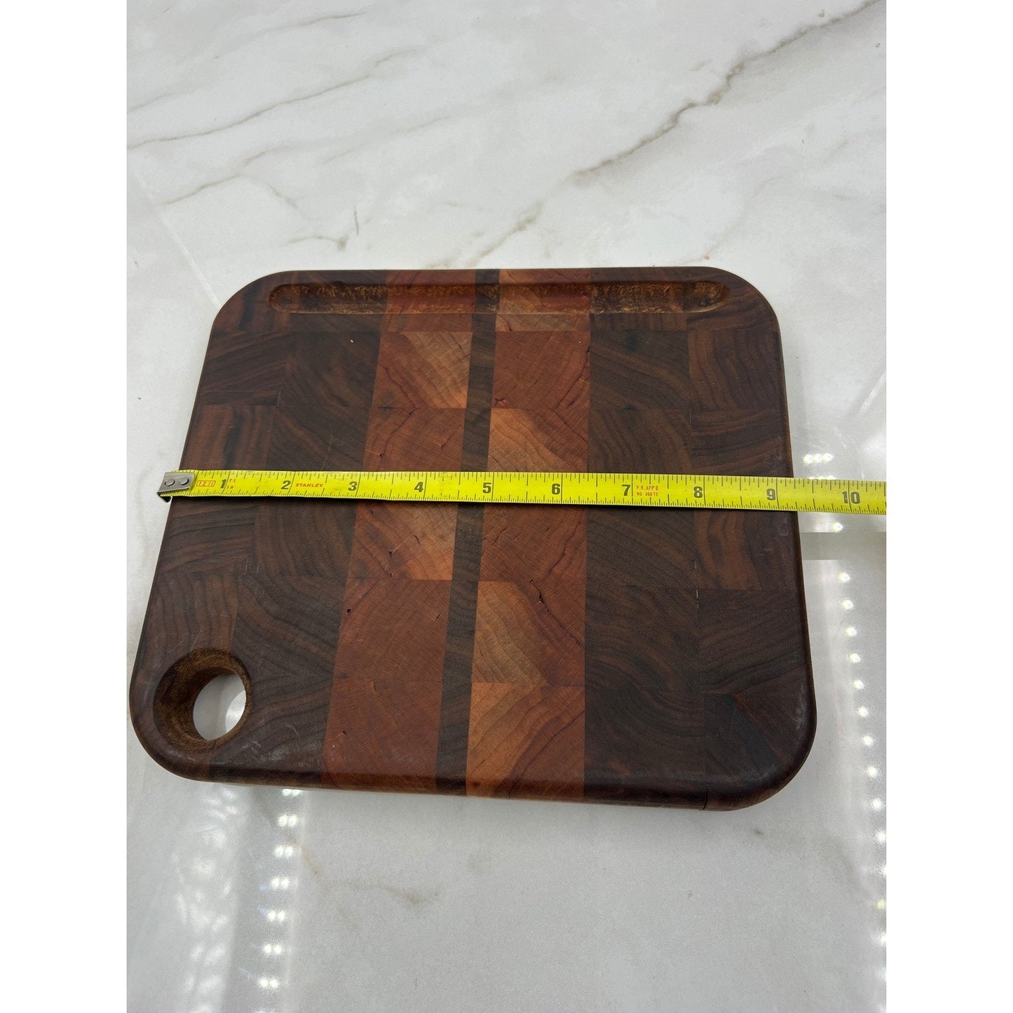 Heartwood Woodworks Cutting Board End Grain Walnut Cherry Butcher Block 9.5in