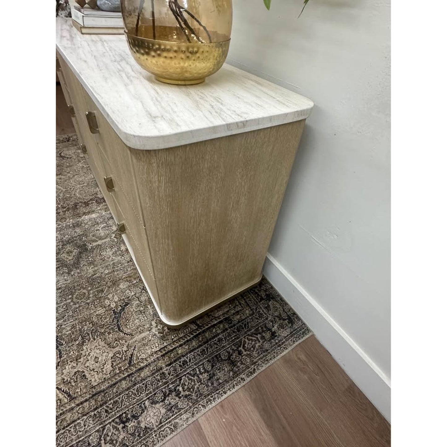 Rhythm 6 Drawer Dresser By Caracole Stone Top Fluted 69.5'' W