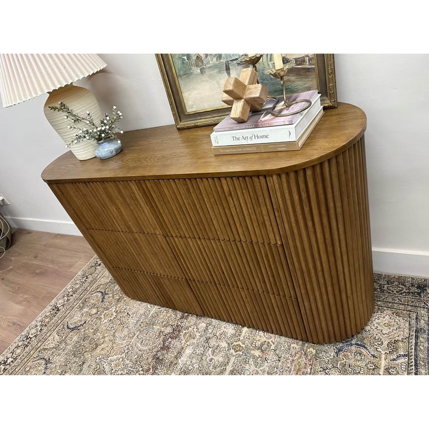 Ellison Fluted Solid Wood Dresser By Latitude Run Brown Curved