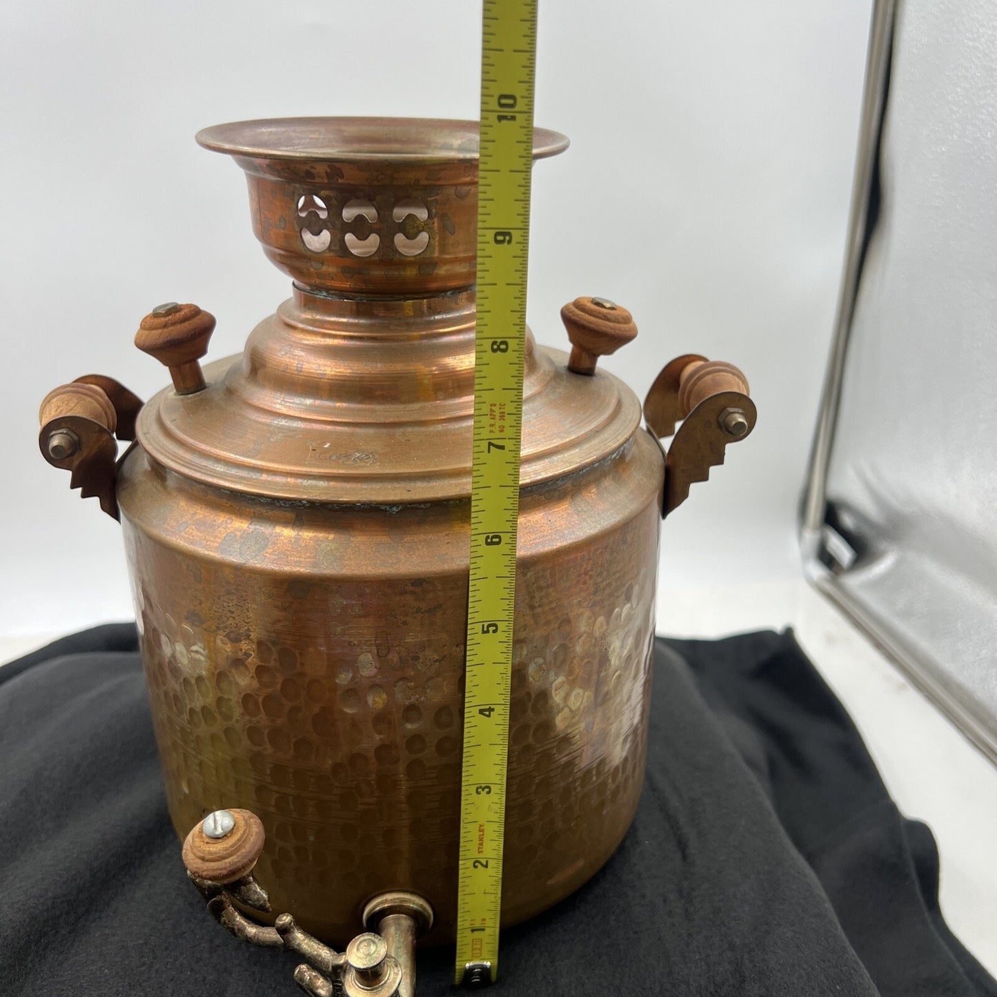 Antique Copper Hot Water Urn Tank Brass Lever Tap Samovar Vintage Samovar