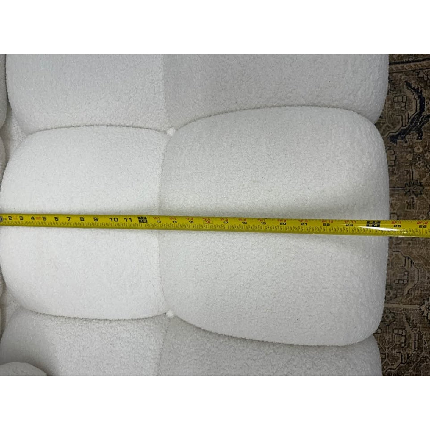 Sigma Upholstered Sofa By AllModern Bubble Couch Off White Boucle