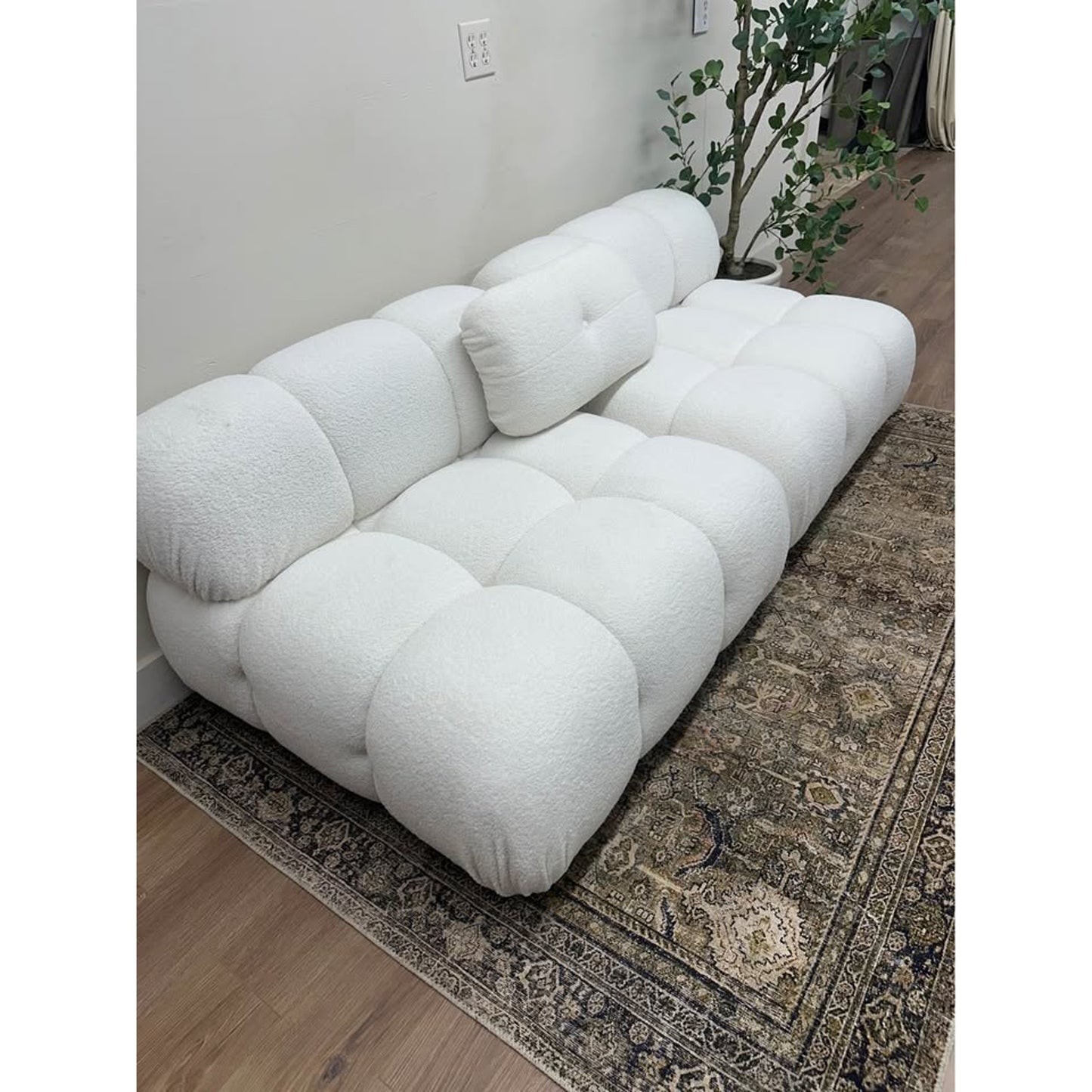 Sigma Upholstered Sofa By AllModern Bubble Couch Off White Boucle