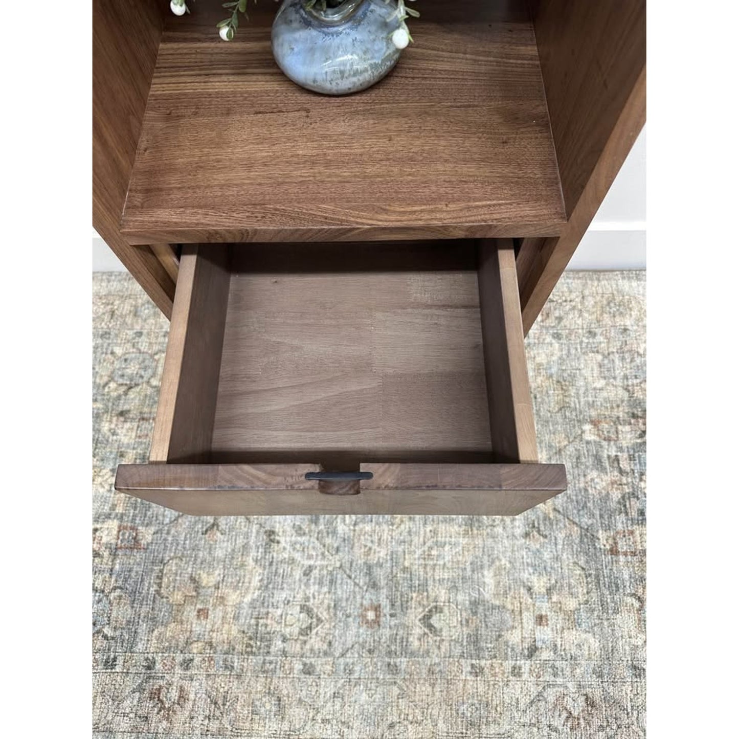 Jonàk Solid Wood Freestanding Linen Walnut Wood Cabinet By Tikamoon
