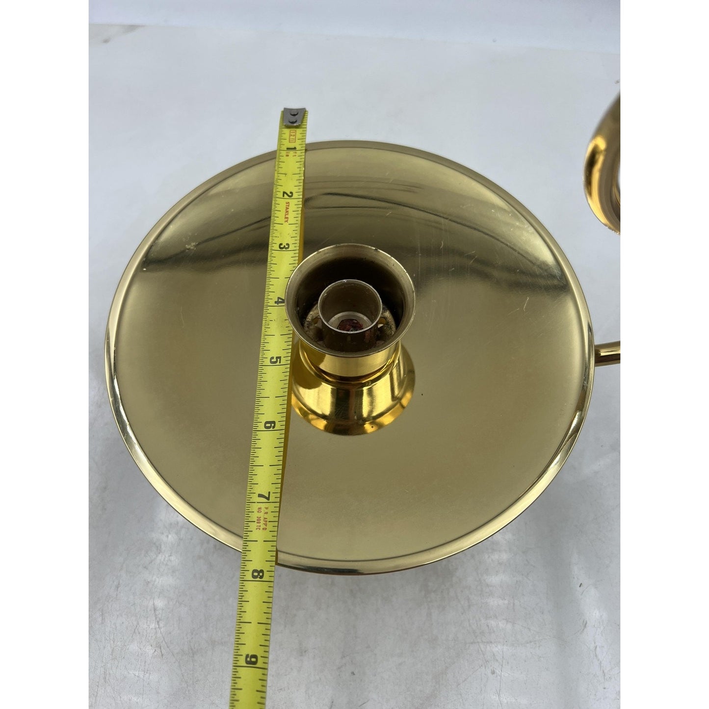 Vintage Baldwin Brass Chamberstick Candle Holder Forged in America Swirl Handle