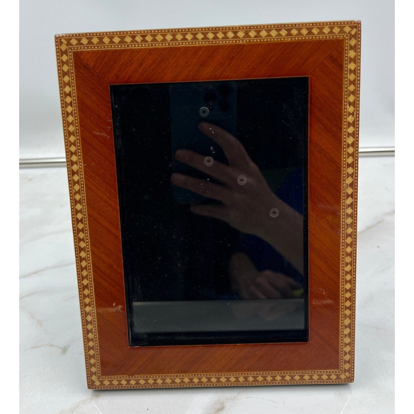 VTG Sicura Inlaid Wood Frame 5x7 Picture Frame Ferrara Natural 2506-57DINA