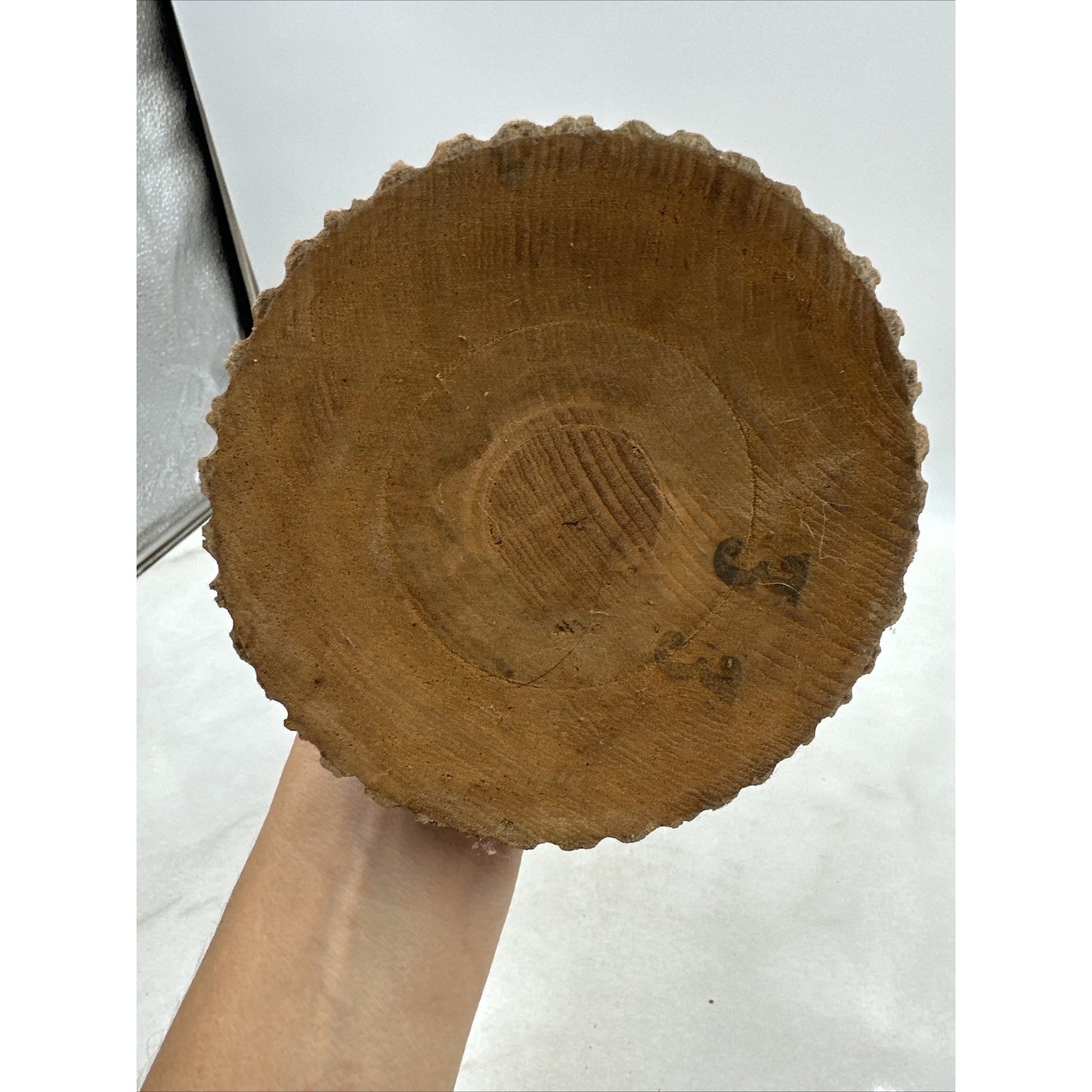 Vintage Wood Pedestal Turned Vase Candle Holder Exotic Rustic 20" Hand Carved