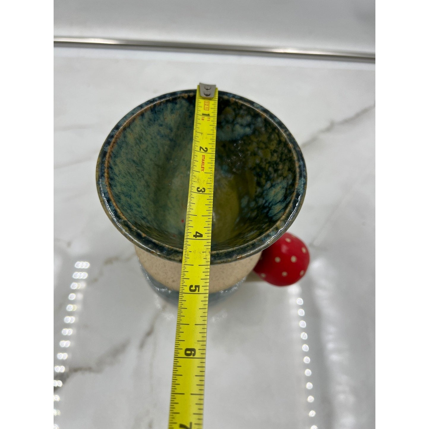 Urban Outfitters UO Home Mushroom Pour Over Coffee Mug Set Teal Green Ceramic