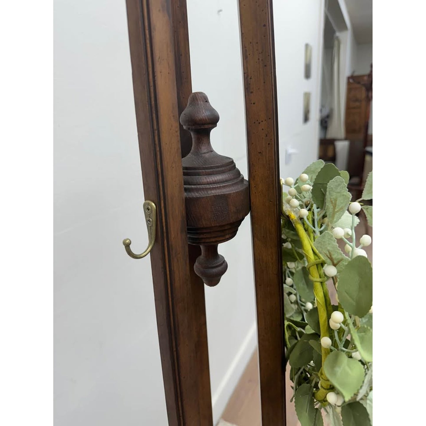 Mid Century Mahogany Coat Rack Umbrella Stand Hall Tree