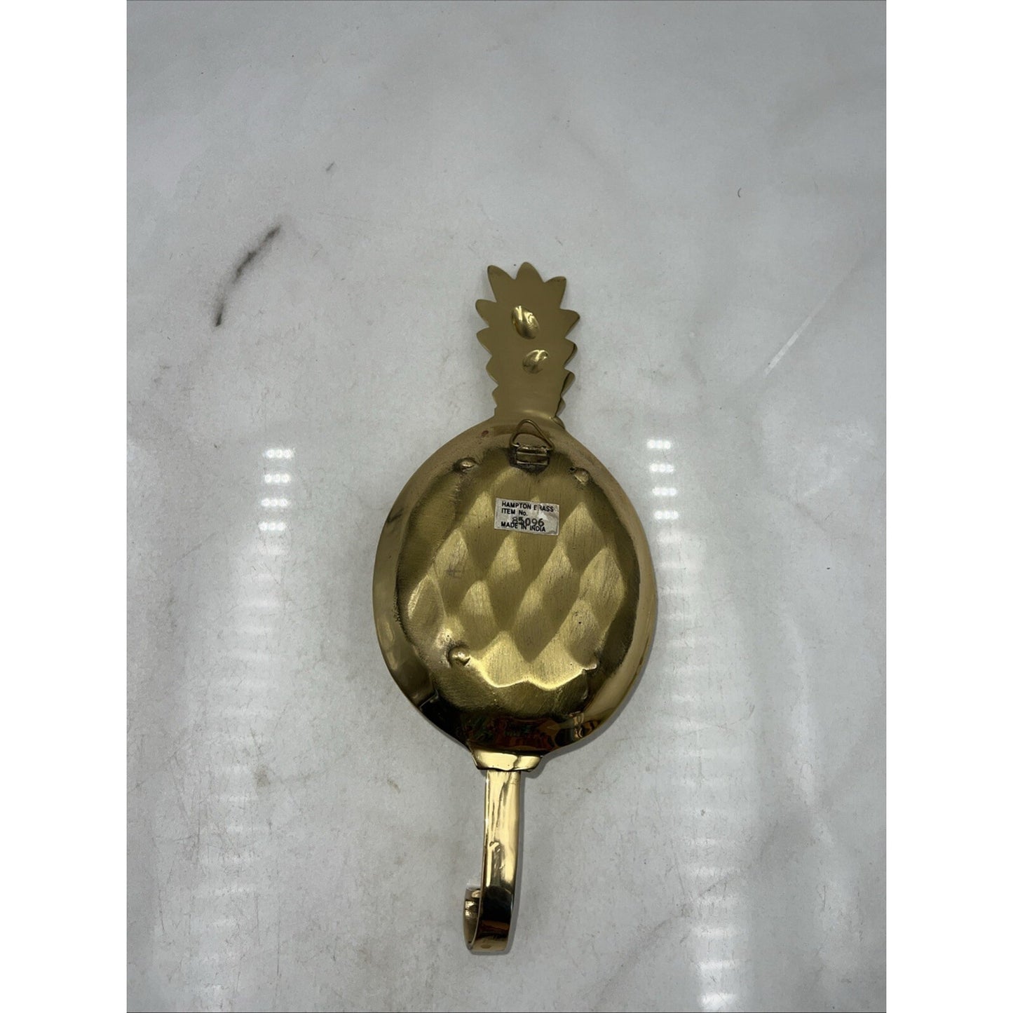 VTG Hampton Brass Wall Hook Pineapple Strong Hanger Coat Hat Towel Decor